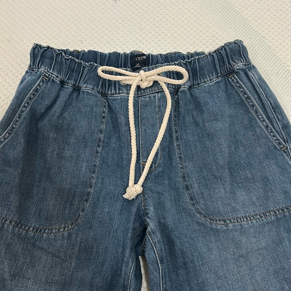 J Crew soft drawstring jean